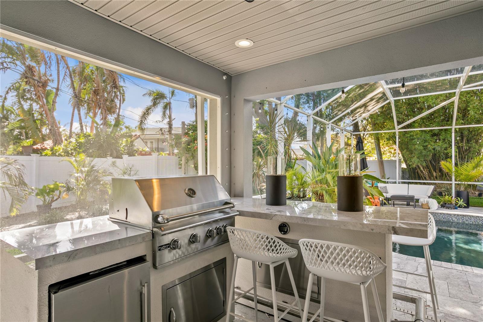 Easy access to the outdoor grill area from the Florida Room.