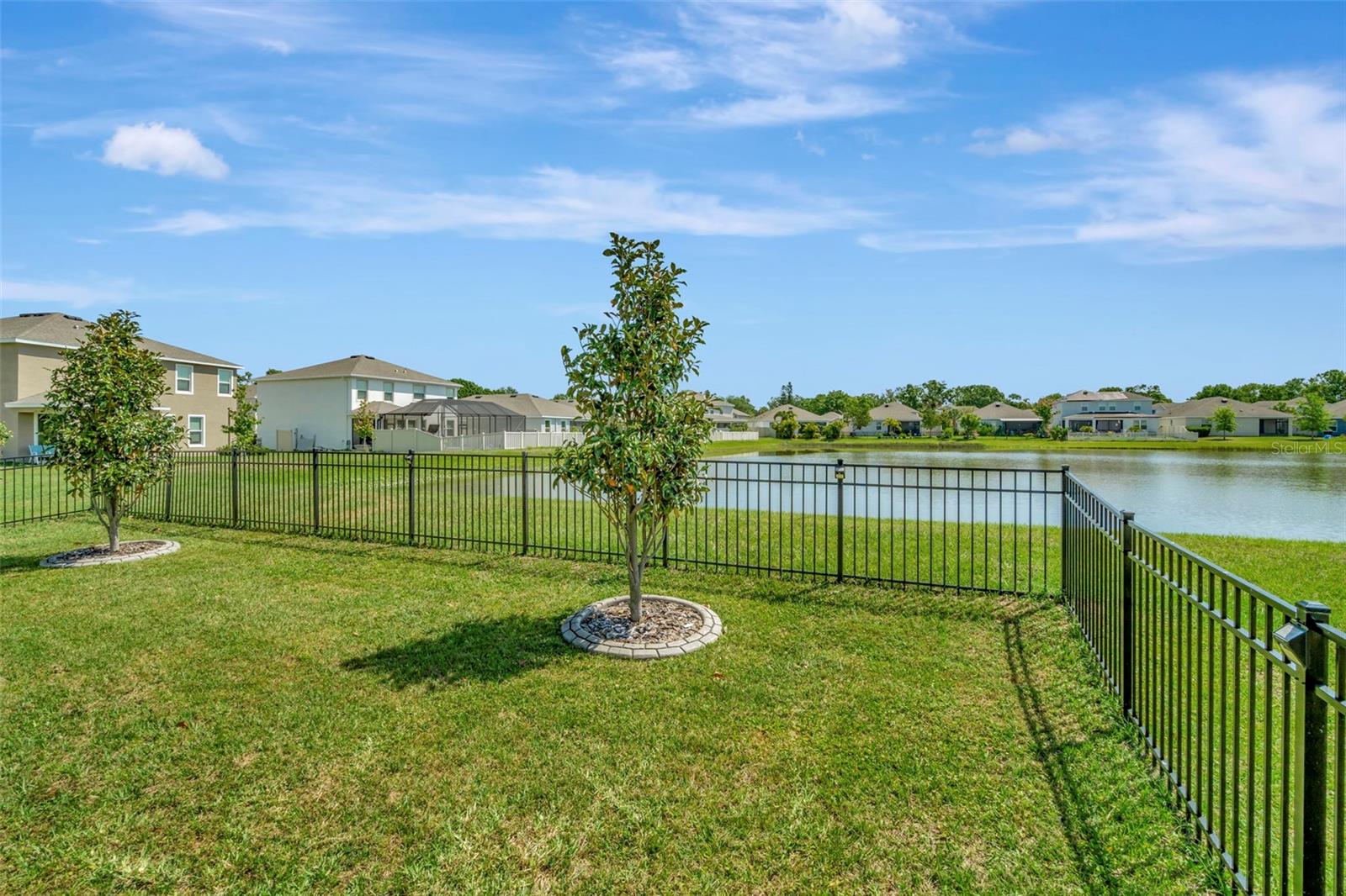 Gorgeous pond views from the backyard
