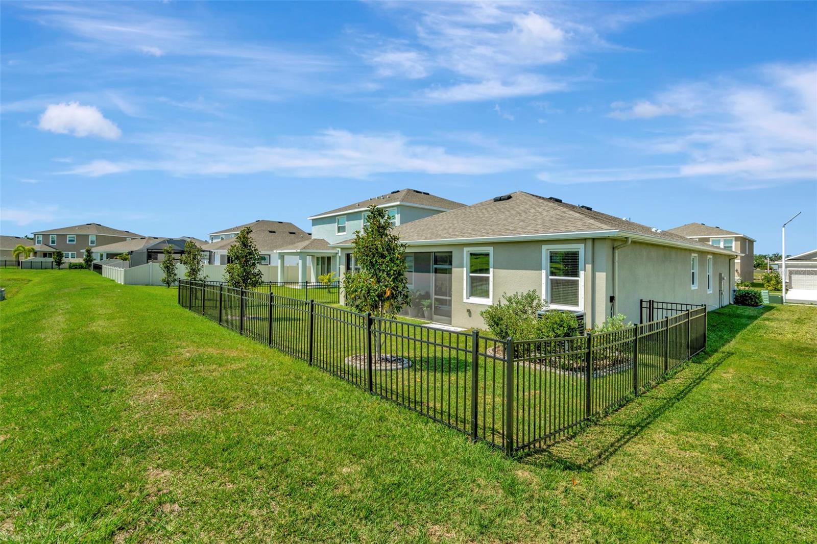 Fenced yard