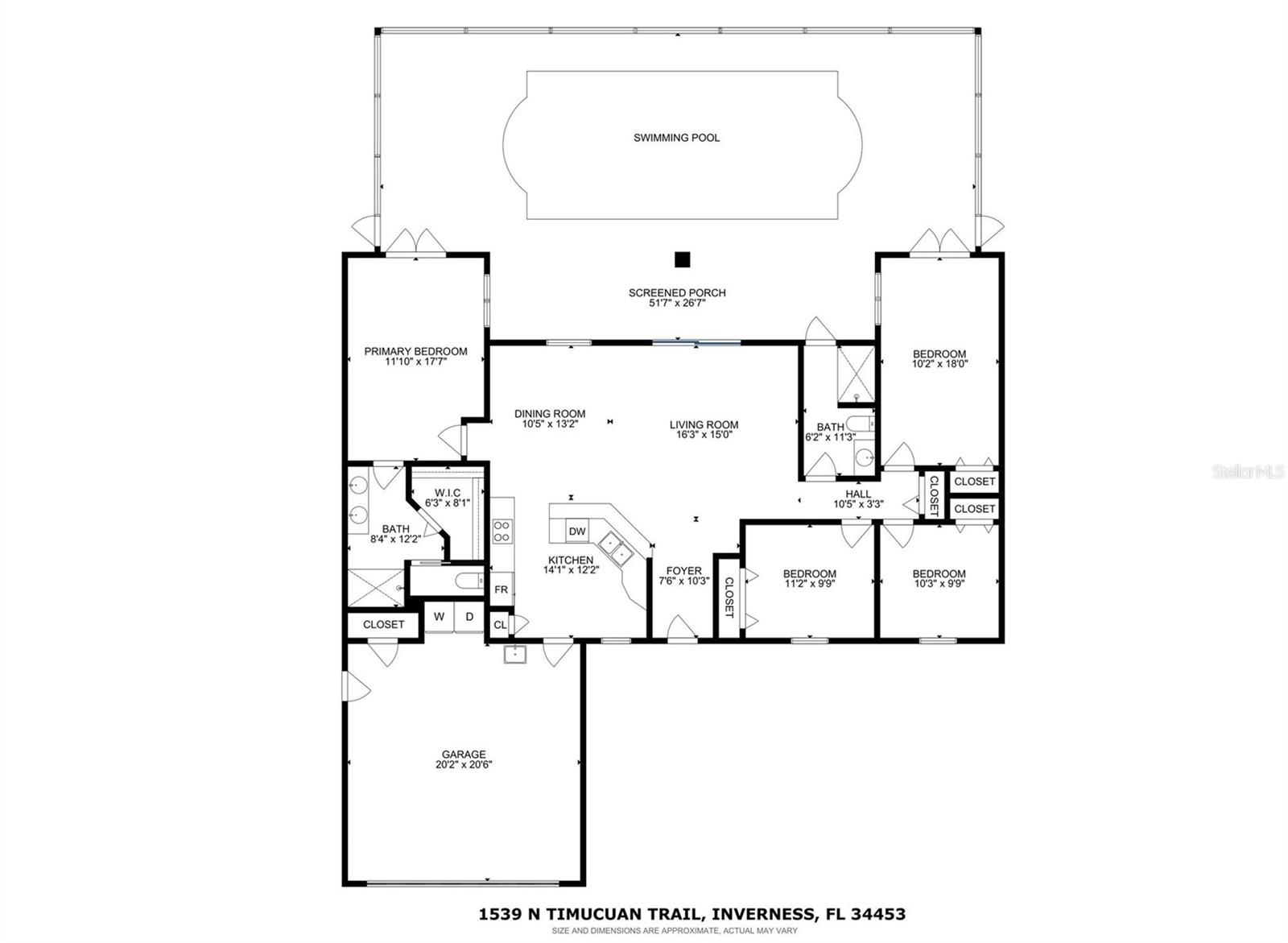 1359 N TIMUCUAN TRL, INVERNESS, FL, 34453