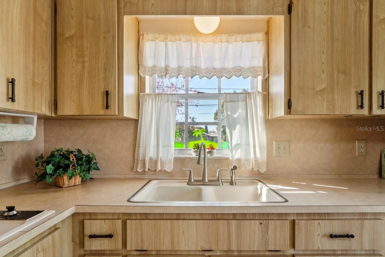 Nothing beats gazing out of a kitchen window!