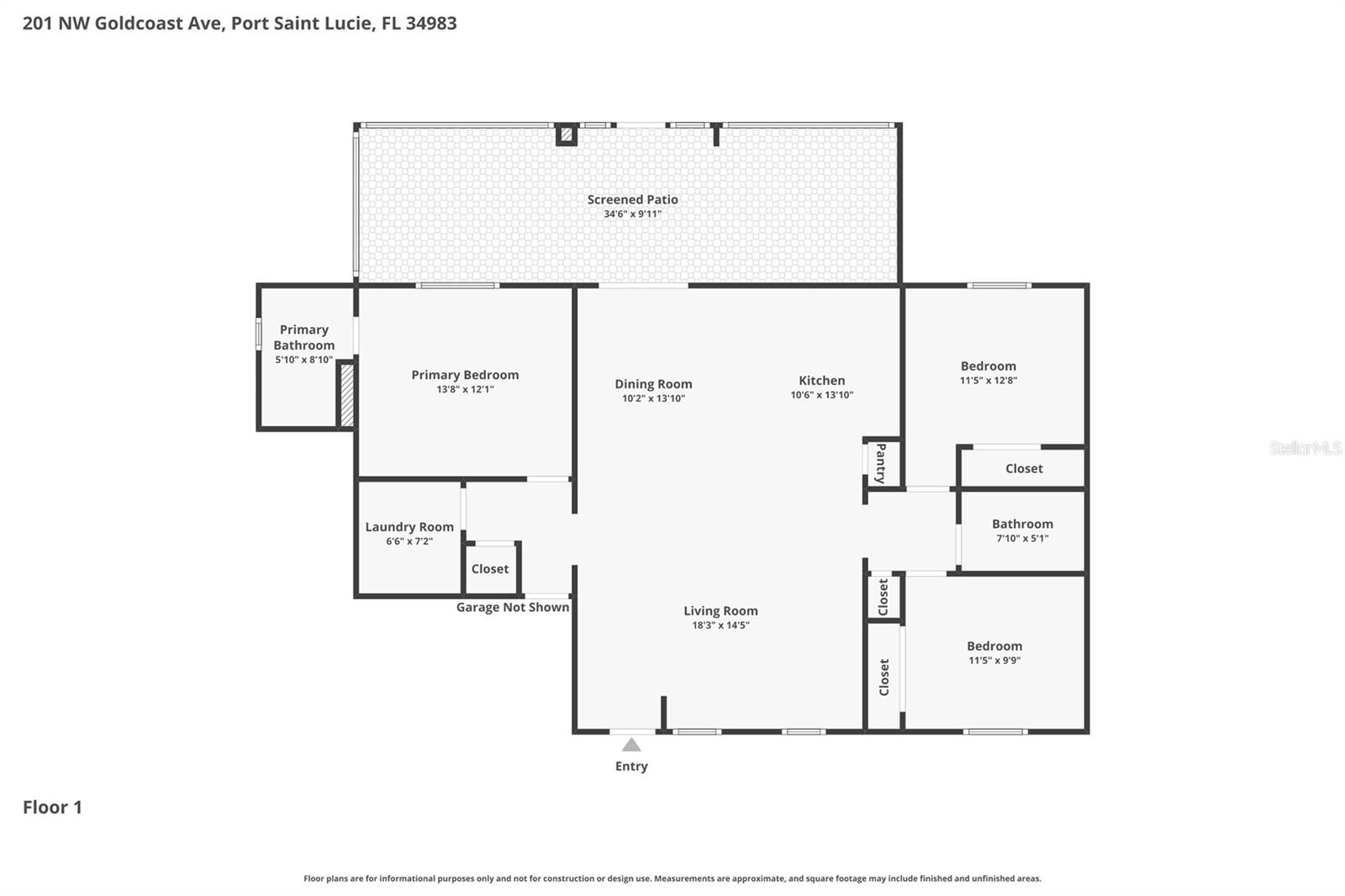 201 NW GOLDCOAST AVE, PORT ST LUCIE, FL, 34983