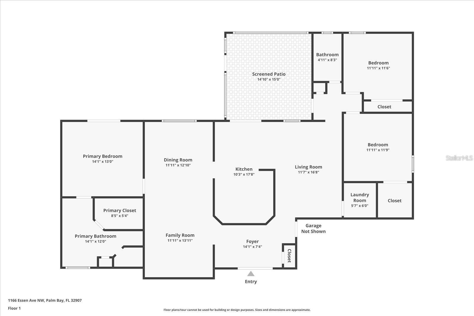 1166 ESSEN AVE NW, PALM BAY, FL, 32907