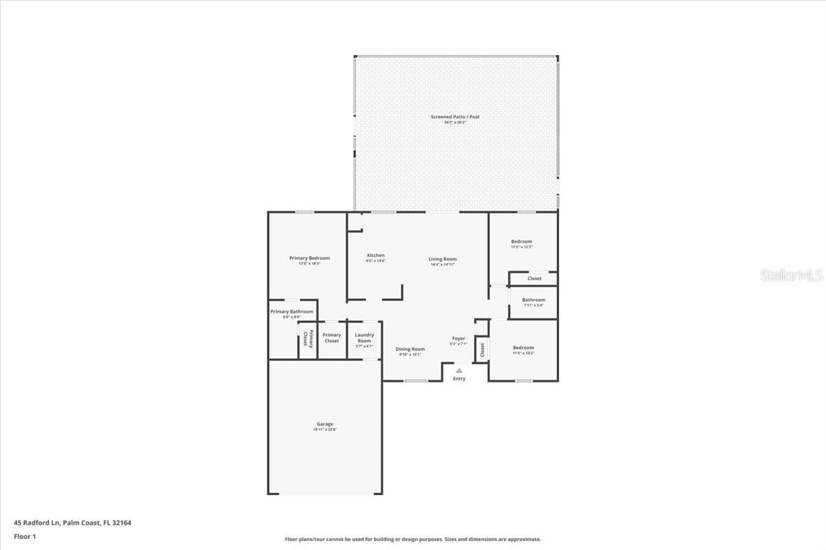 45 RADFORD LN, PALM COAST, FL, 32164