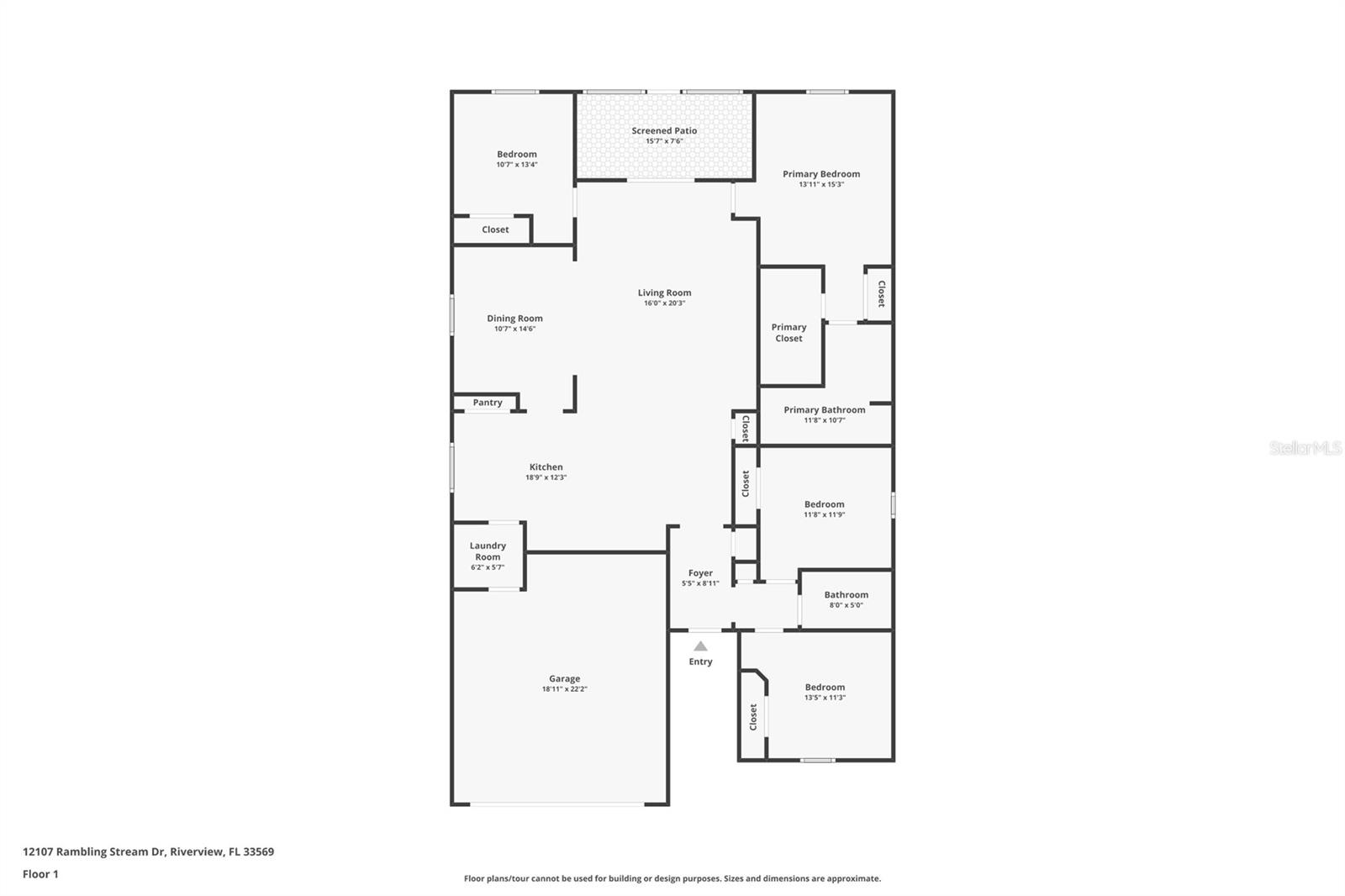 12107 RAMBLING STREAM DR, RIVERVIEW, FL, 33569