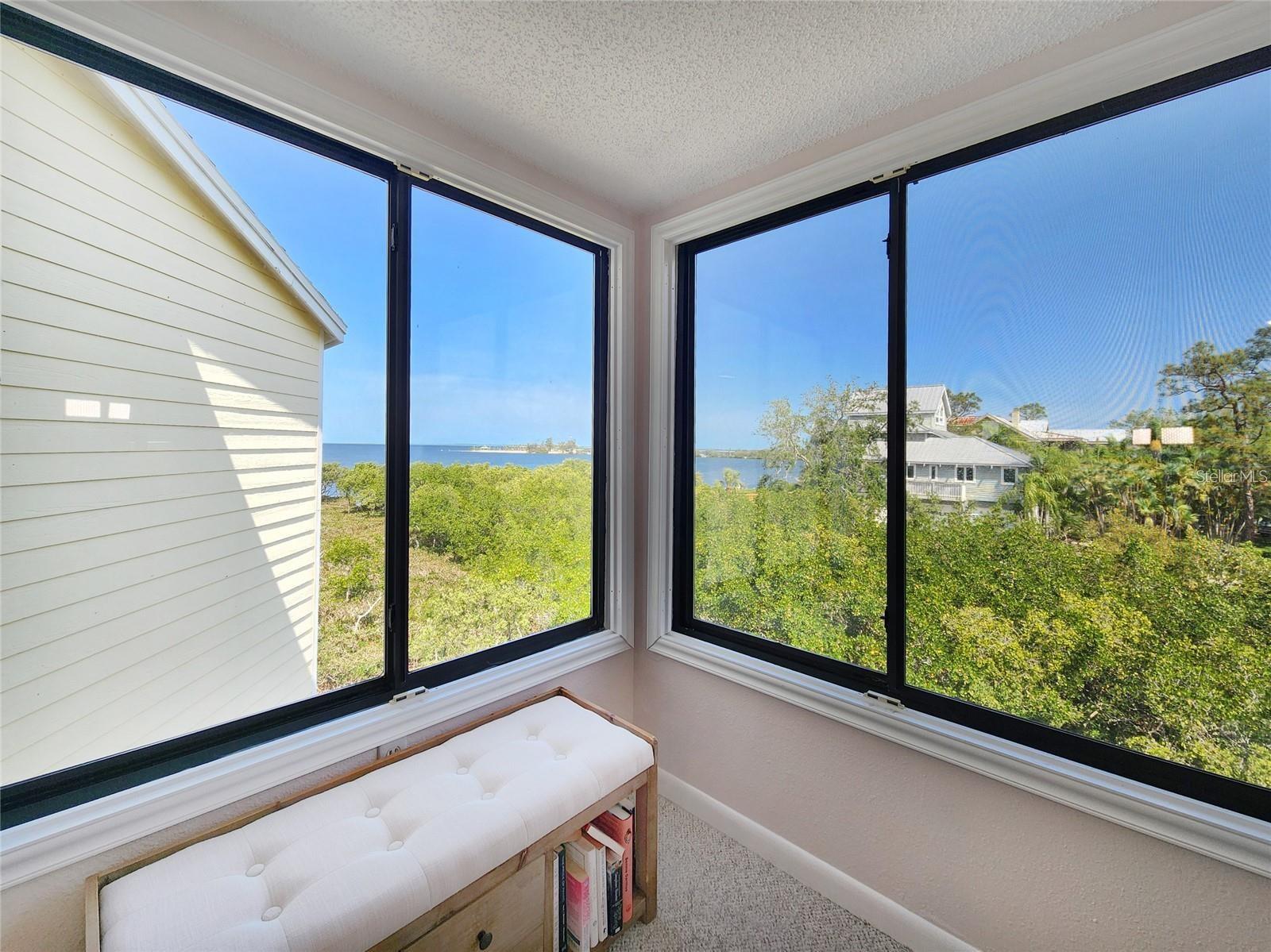 You can see the beaches out the window