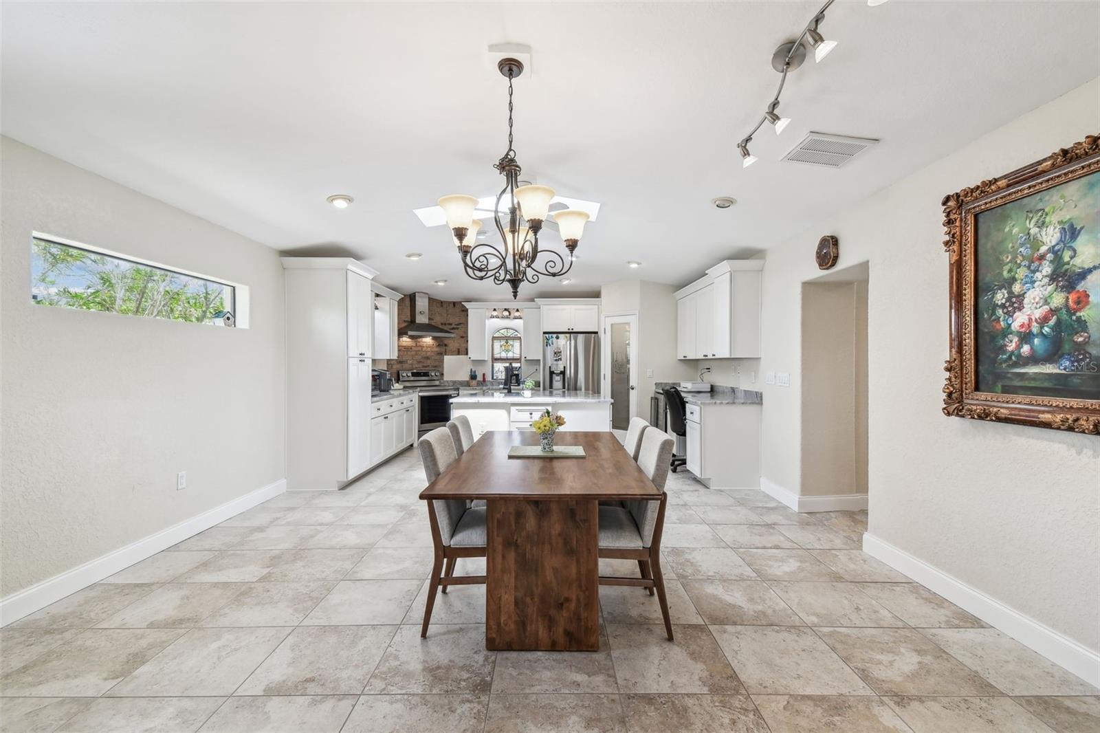 Dining room overlooking the kitchen
