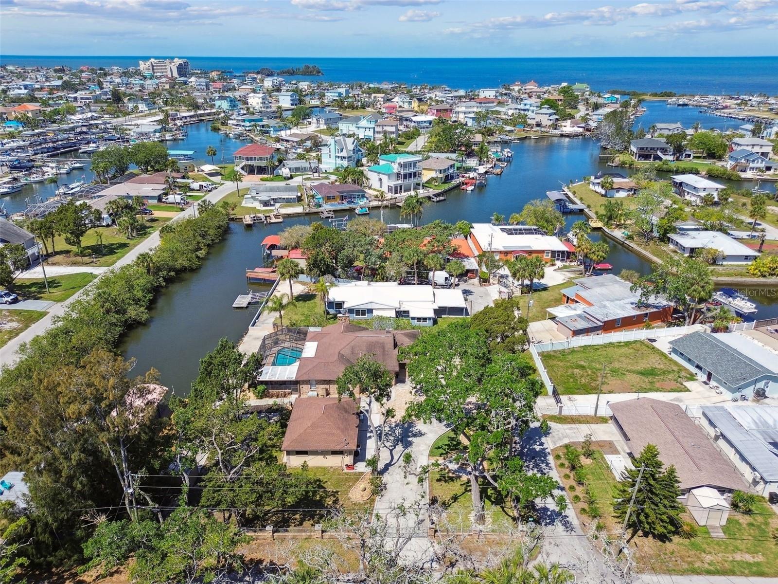 Just a short boat ride to the open Gulf