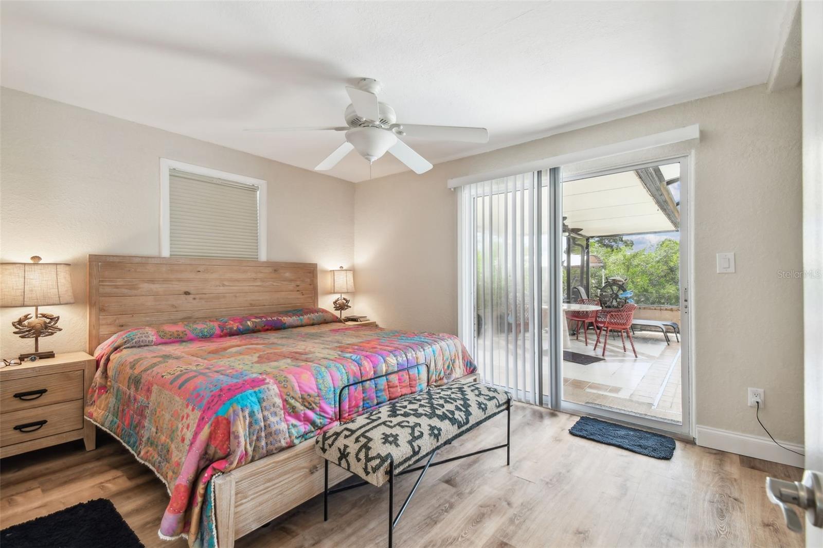 Bedroom 2 with access to pool