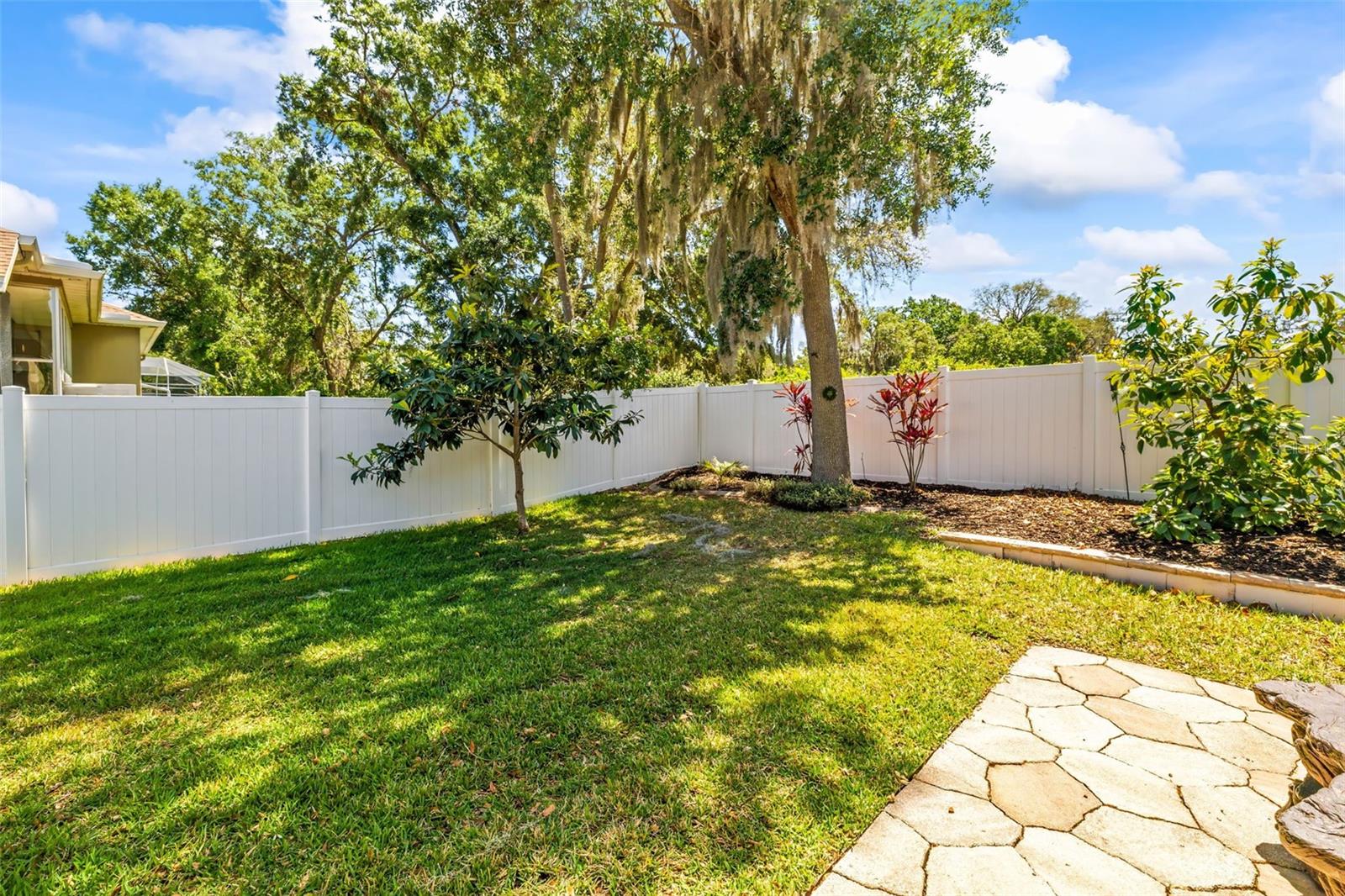 side yard perfect for pets!