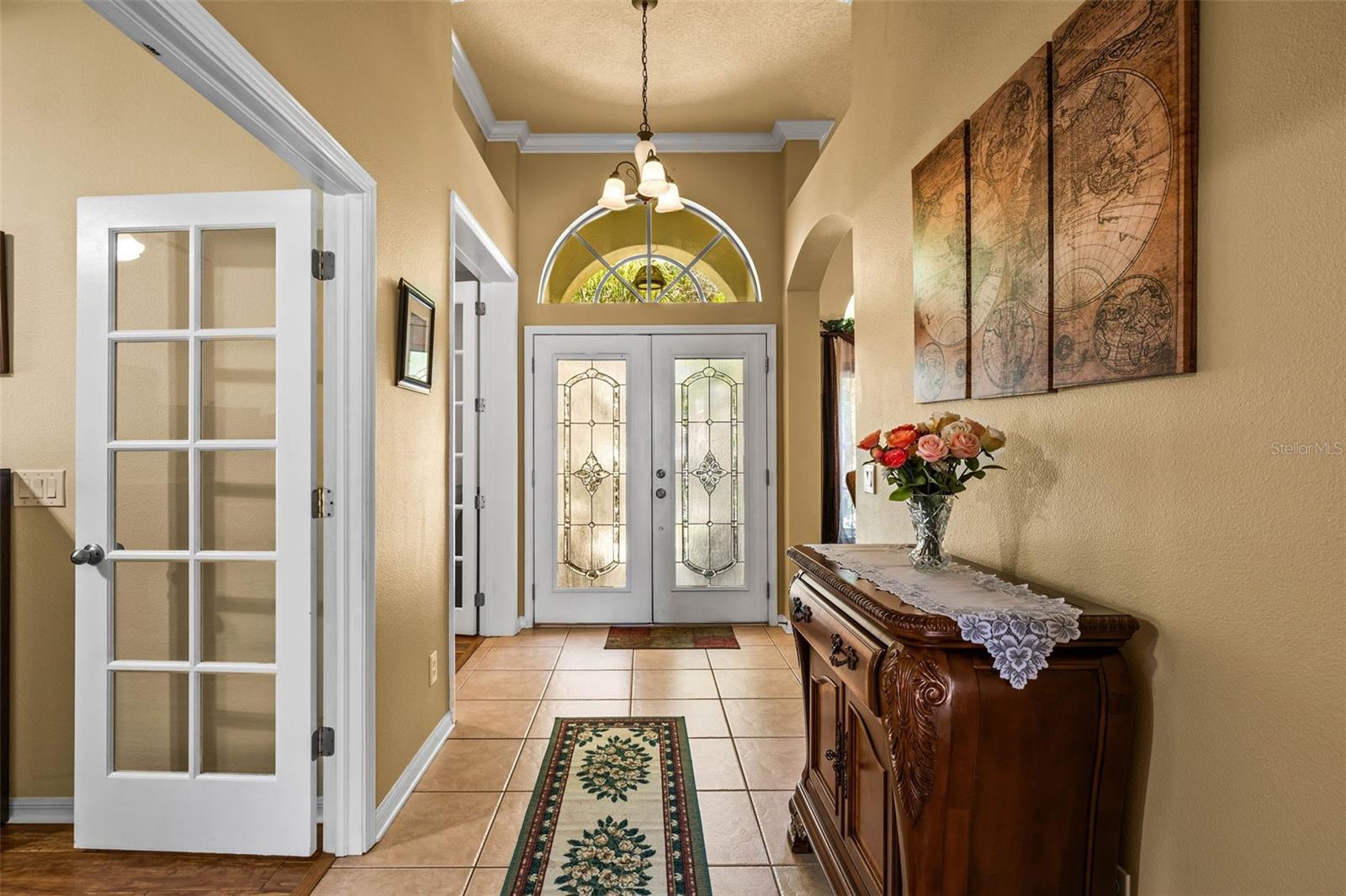 Hallway with office/bonus room and 4th bedroom