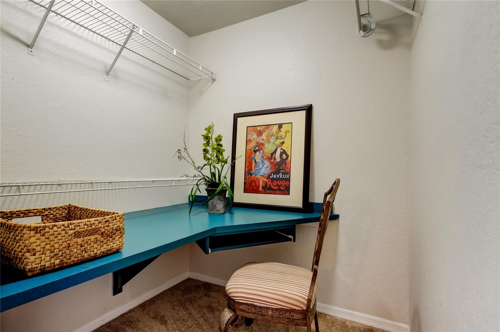 Bedroom 2 w/Huge Walk-In Closet & Built-In Desk
