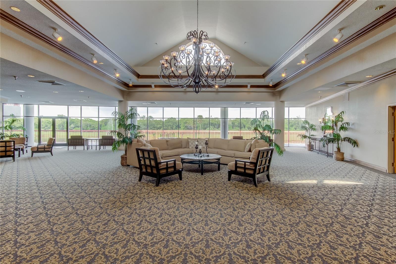 Atrium overlooking golf course