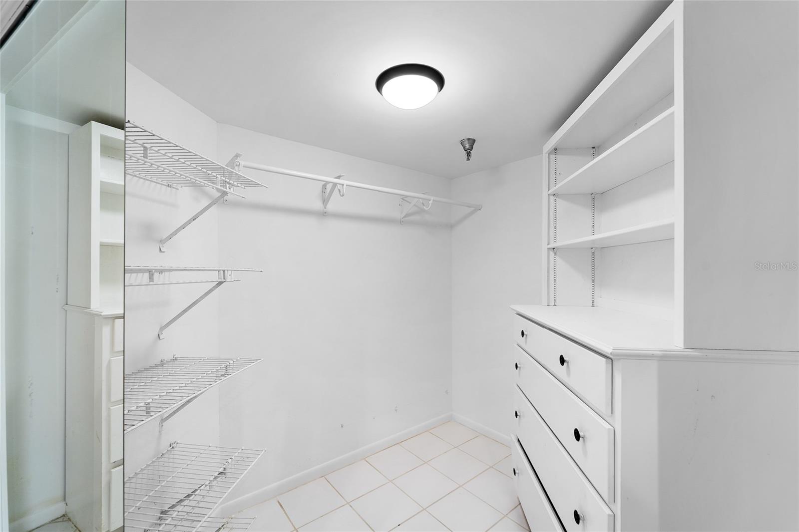 Primary closet