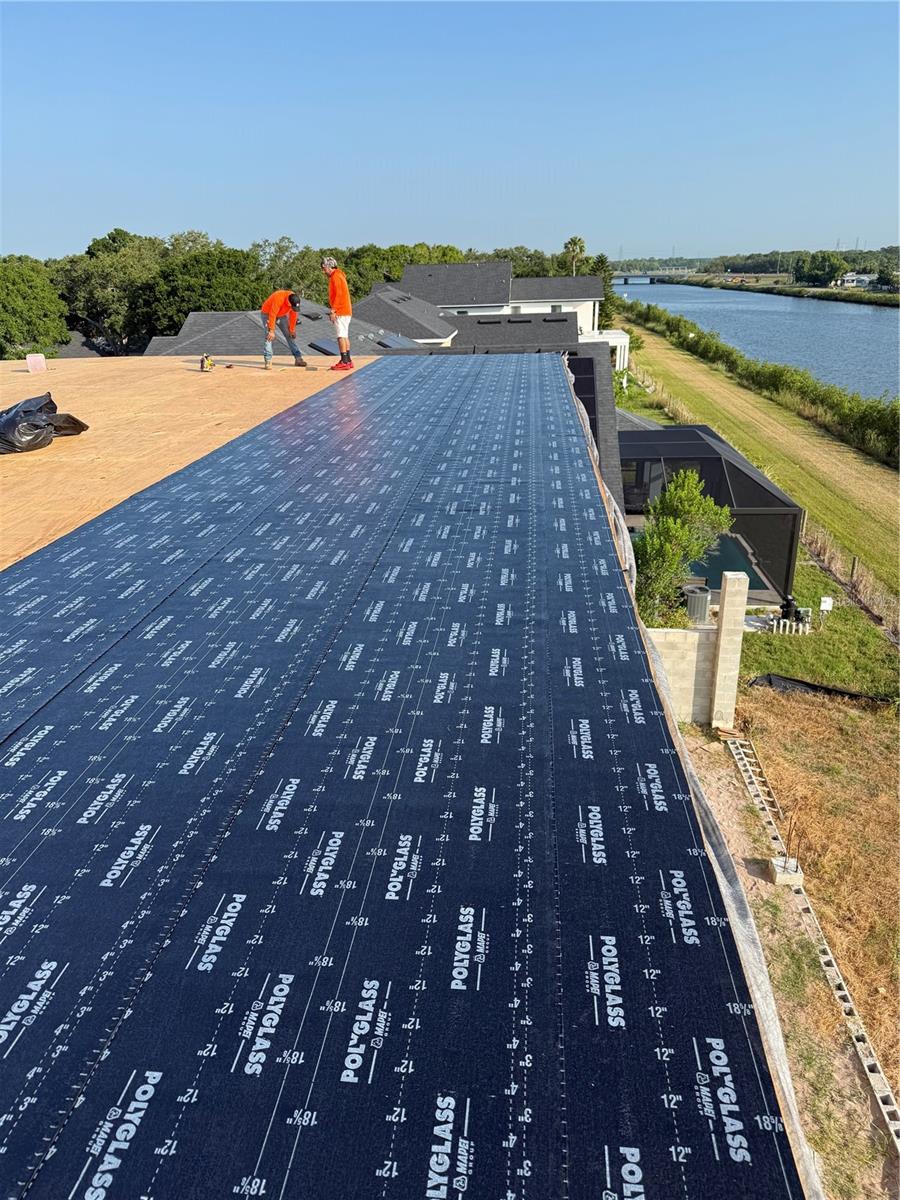 Roof Material going Down