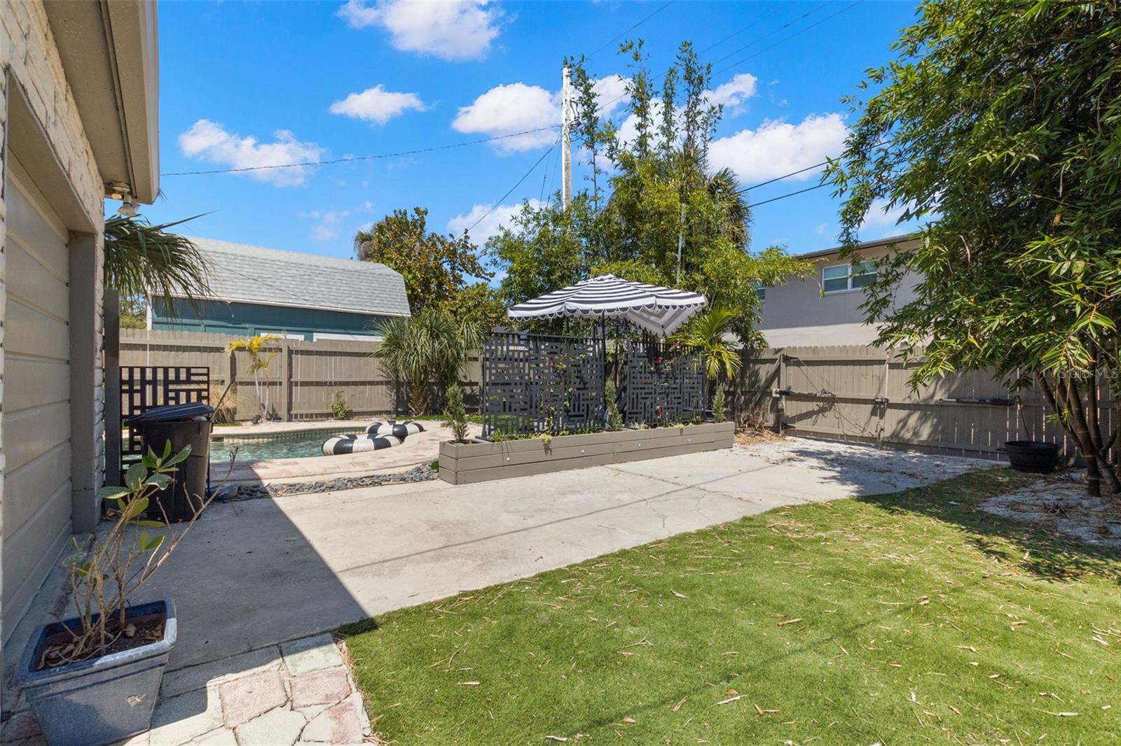 Driveway and dog run