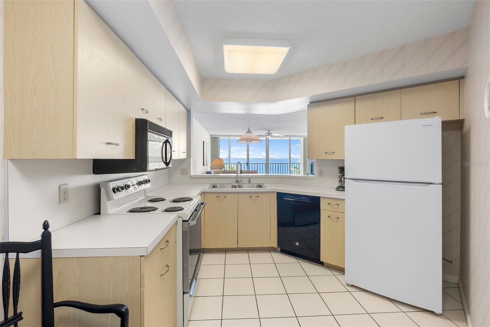 Stunning water views from the kicthen