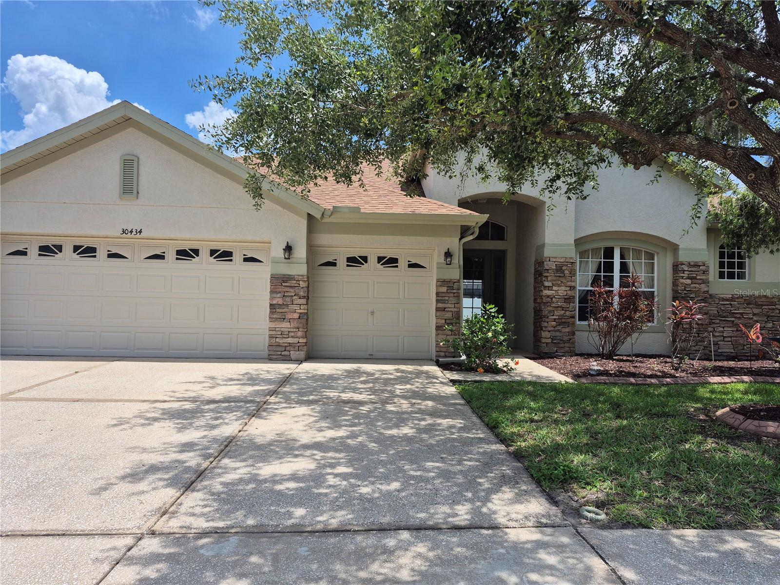 Front of home.3 car garage