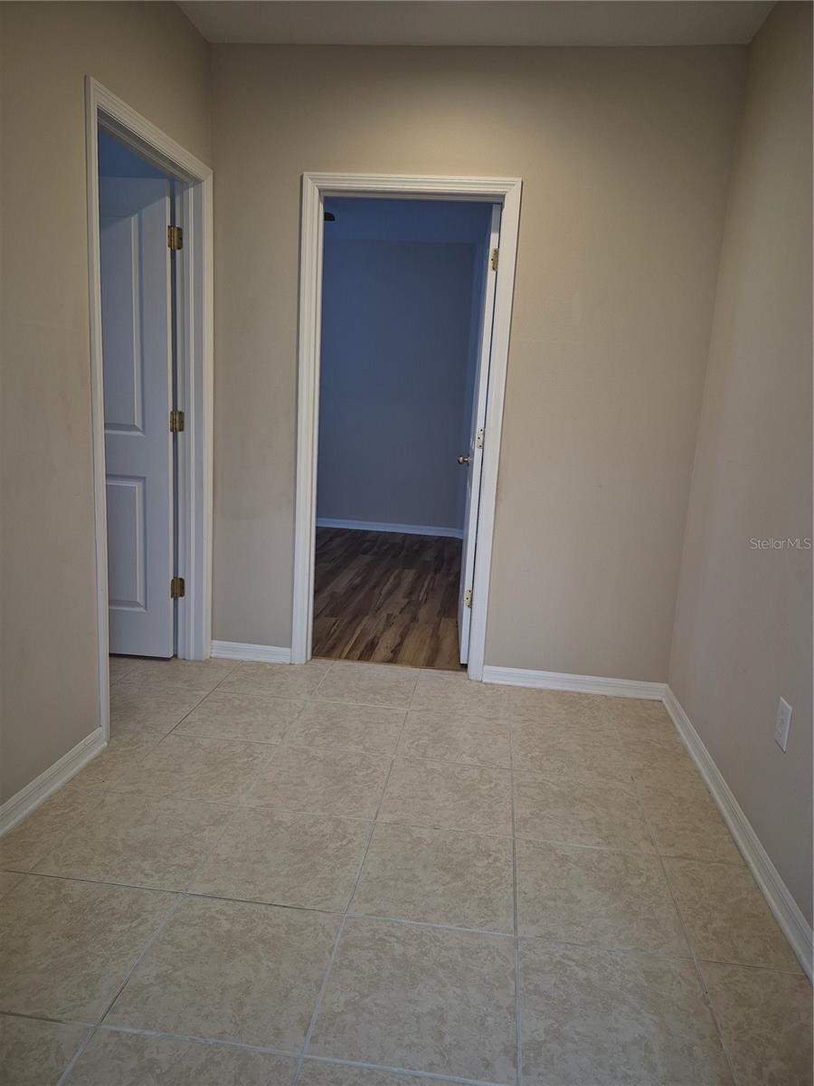 Area for Desk or bookcase or shelfs.