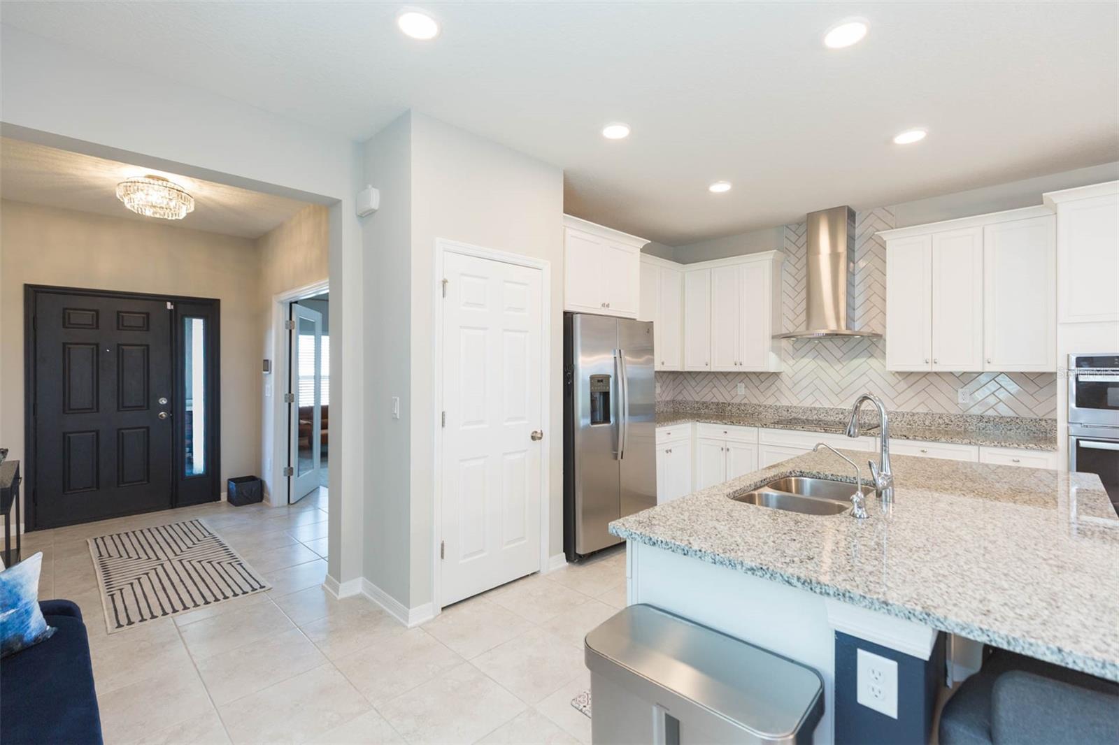 Entry foyer to Gourmet Kitchen
