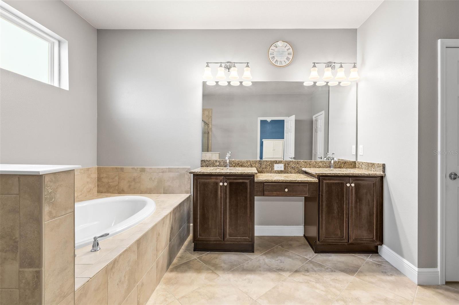 Primary Bathroom with Double vanities
