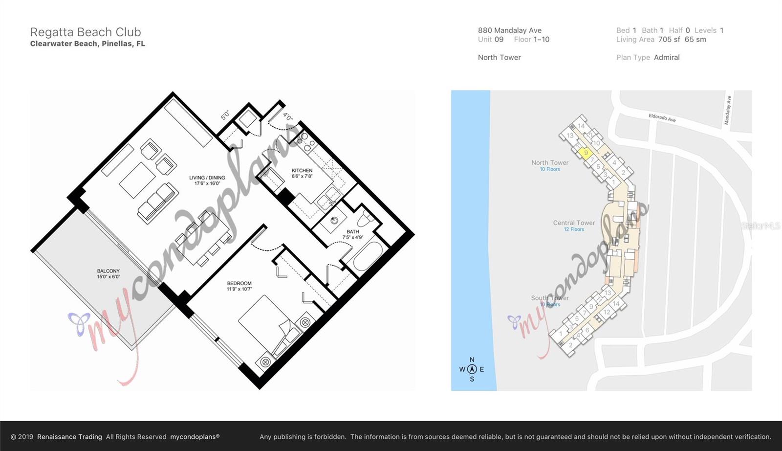 880 MANDALAY AVE #N109, CLEARWATER BEACH, FL, 33767