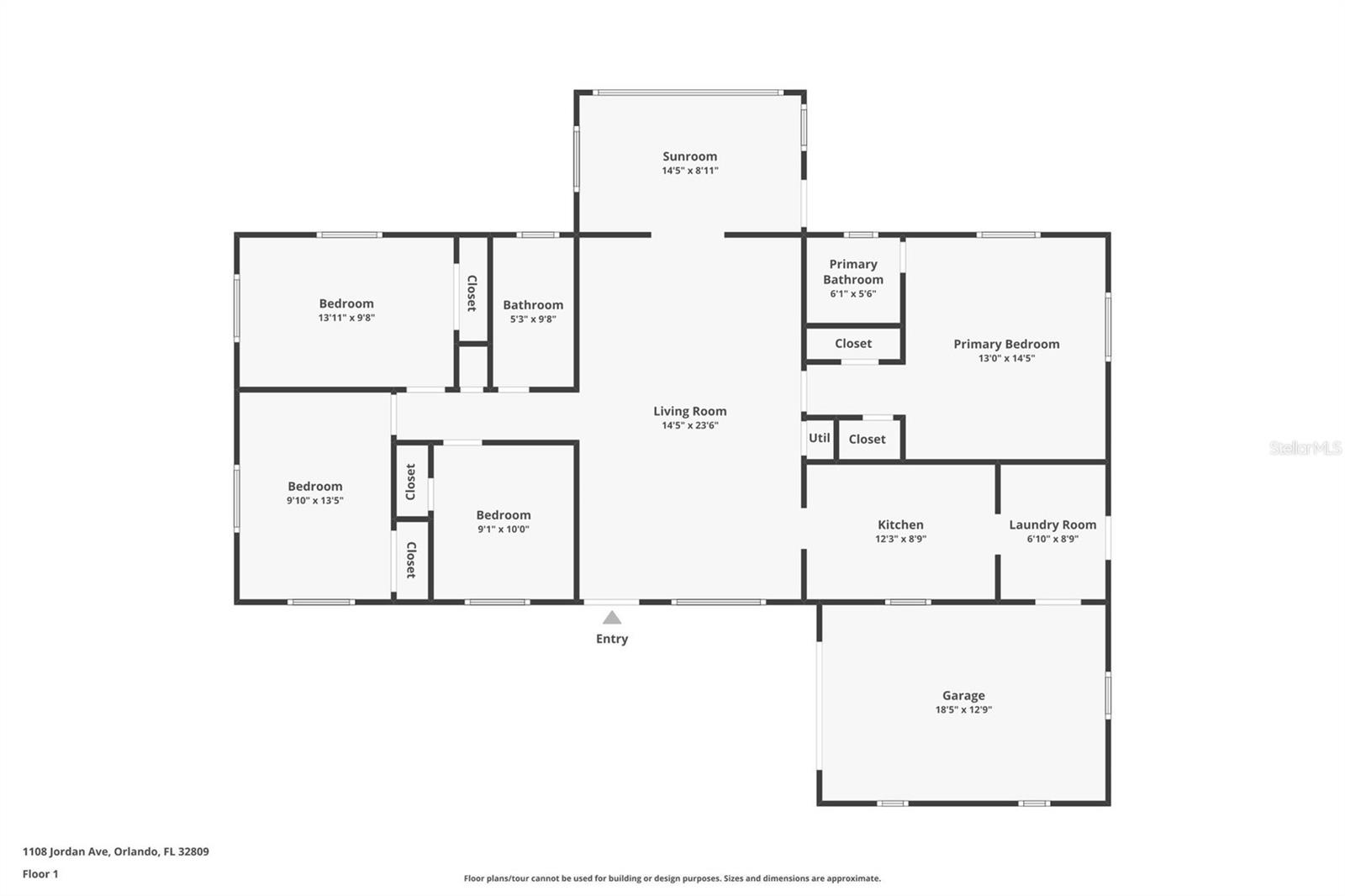 1108 JORDAN AVE, ORLANDO, FL, 32809