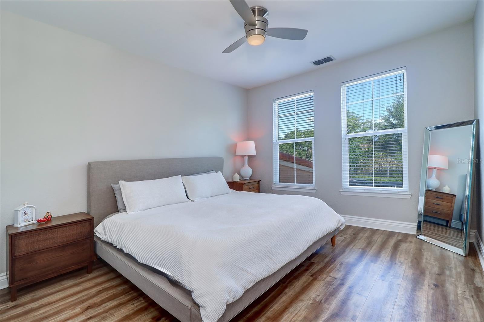 Spacious primary bedroom