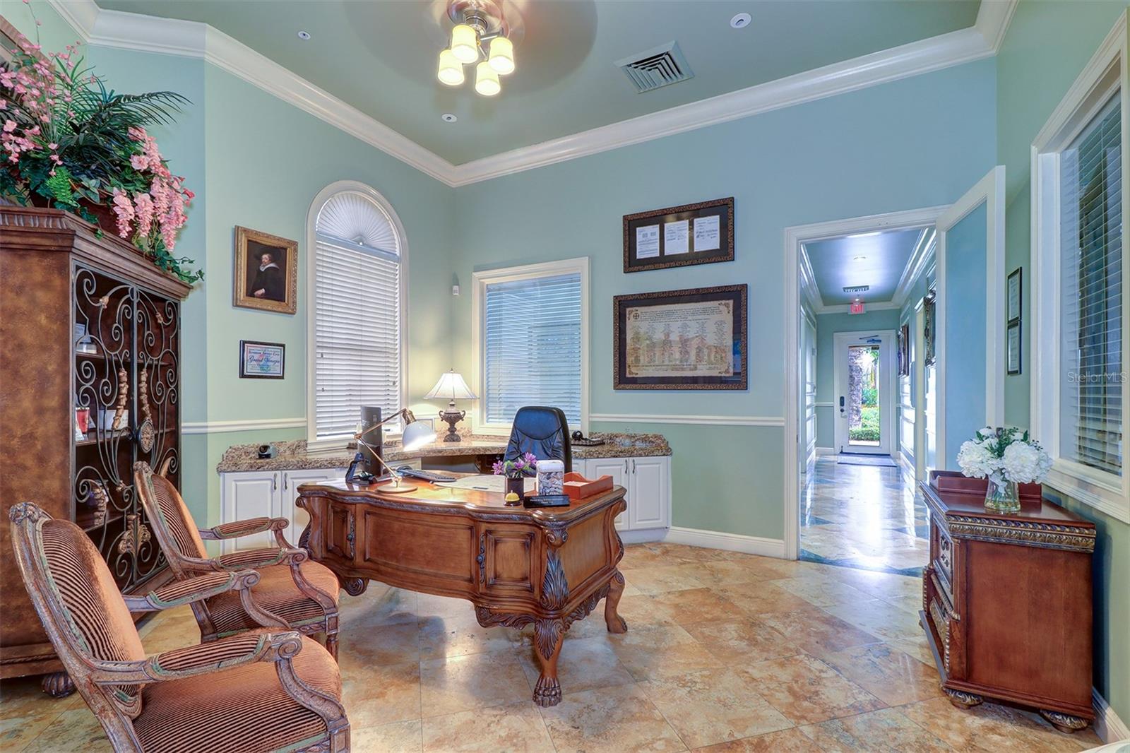 Management office receptionist area inside clubhouse