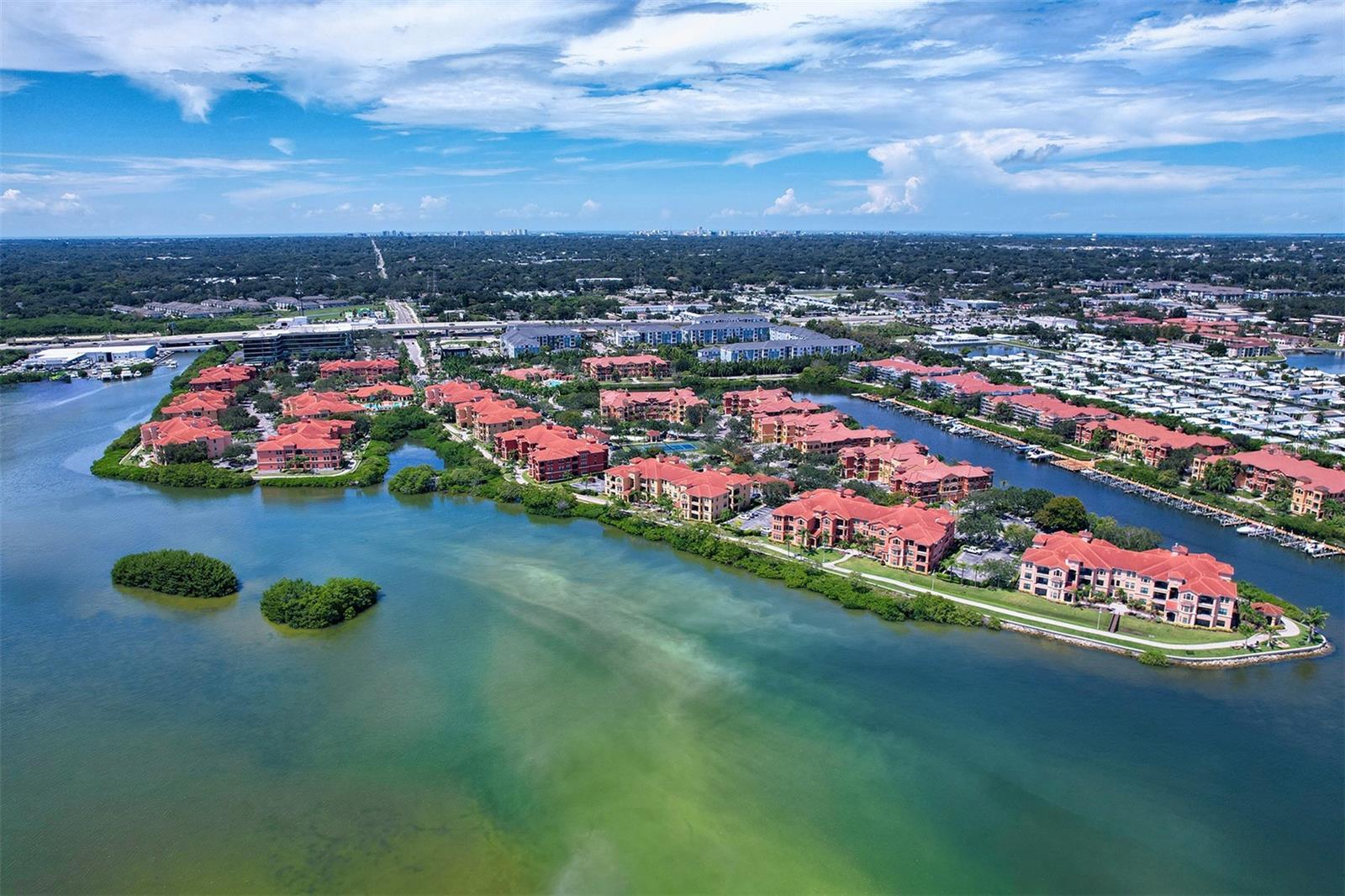 aerial view of the community
