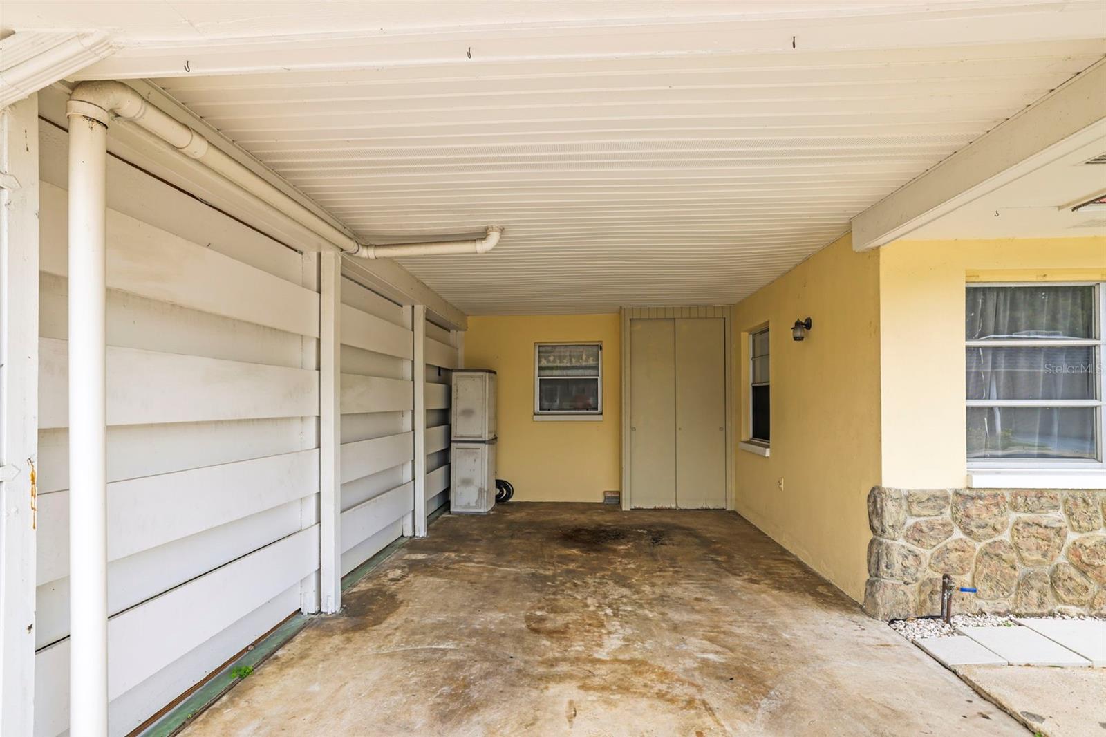 Enough room in the carport for a golf cart