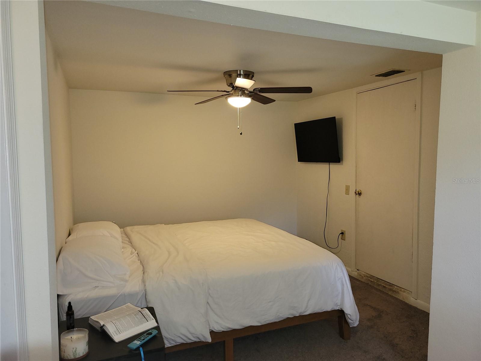 master bedroom as viewed from bath