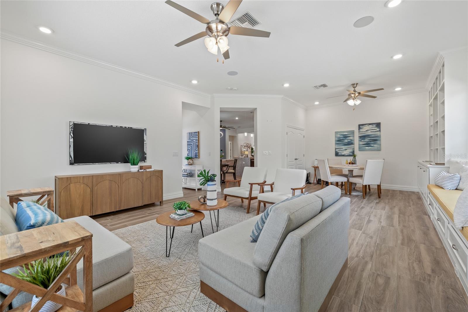 Multi purpose room with built in features