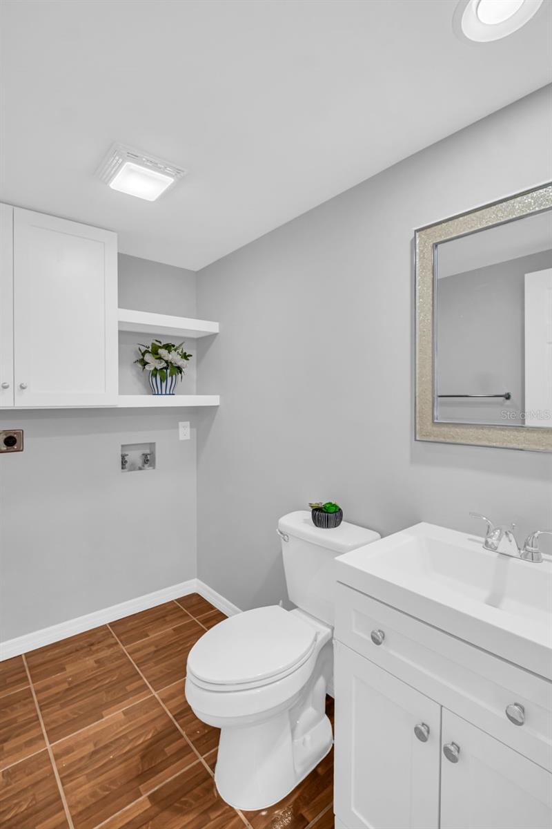 Downstairs Half Bathroom/Laundry