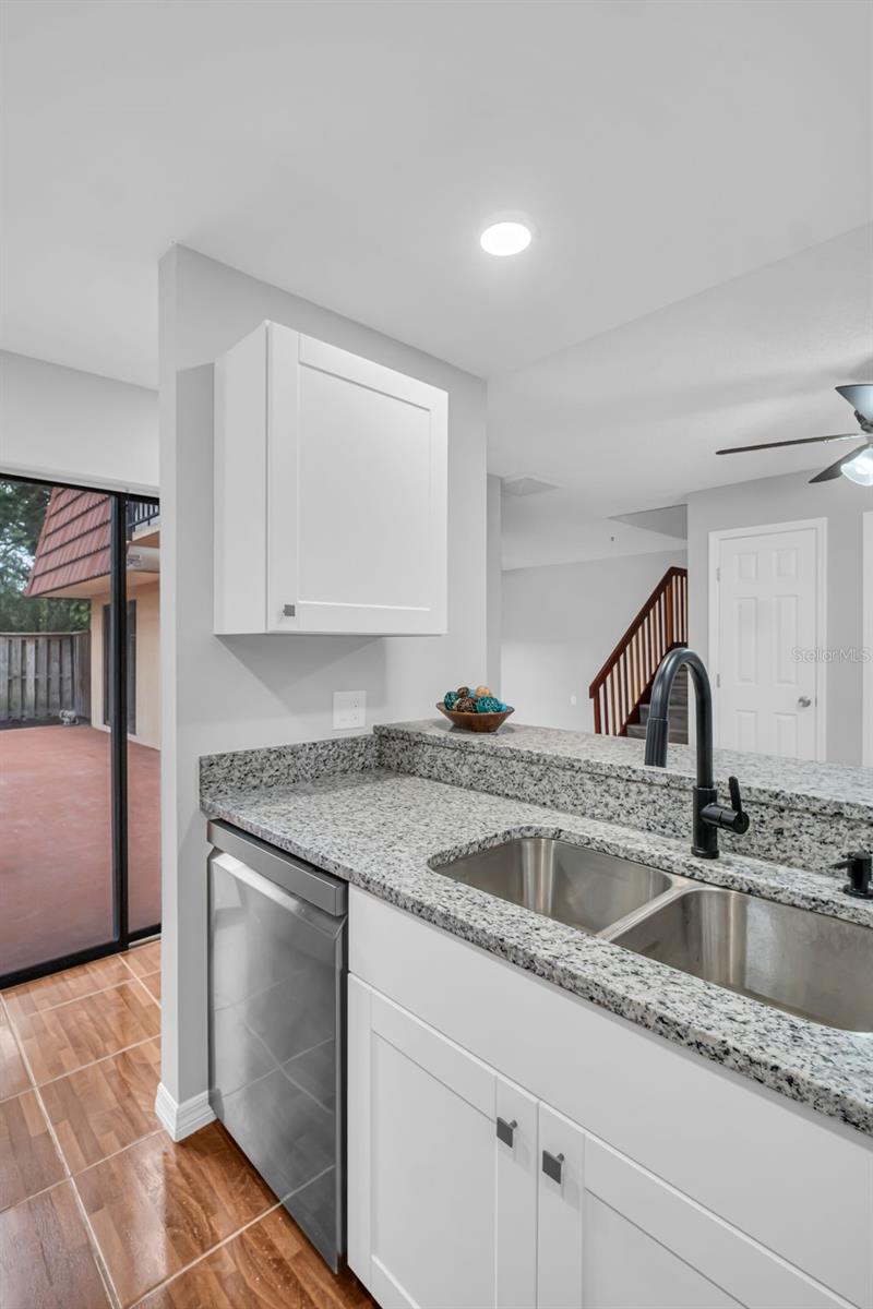 Kitchen with Sliding Glass Door to Lanai