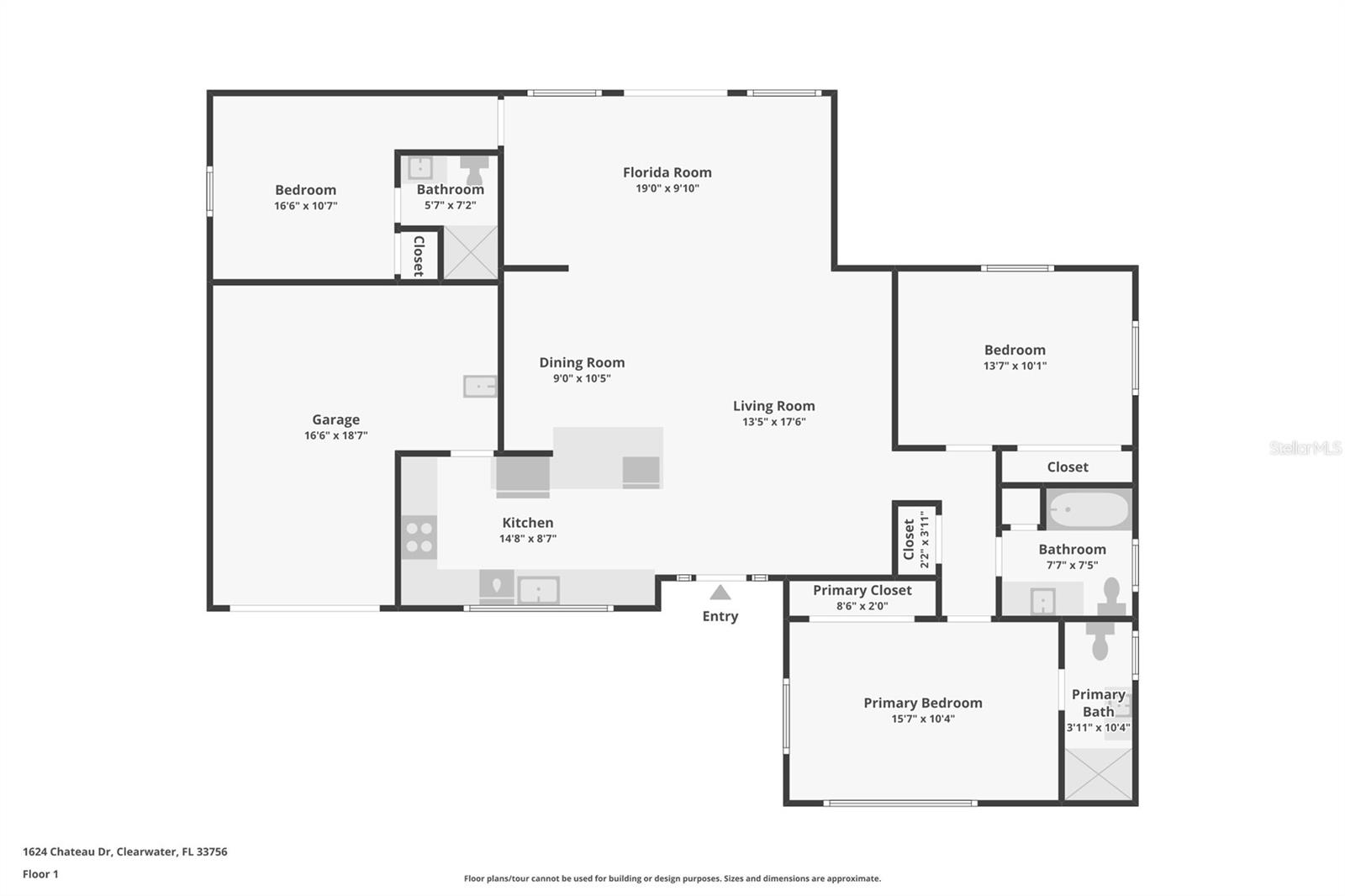 1624 CHATEAU DR, CLEARWATER, FL, 33756