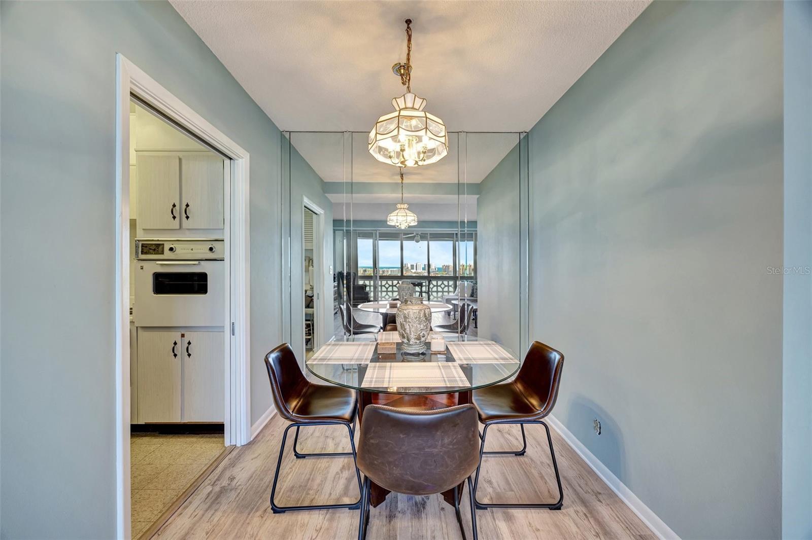 Dining area is spacious and convenient