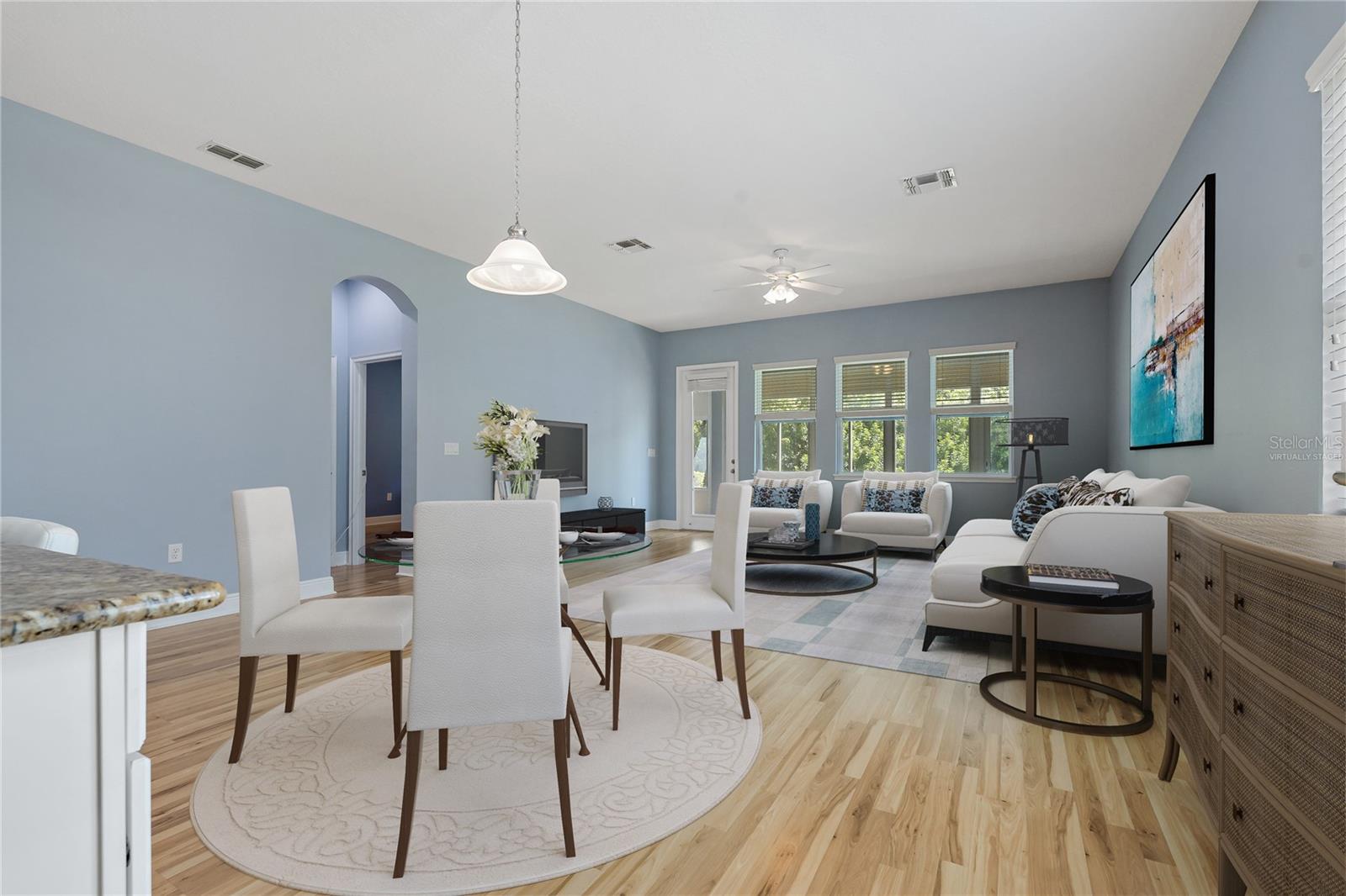 Virtually Staged Dining / Living Room