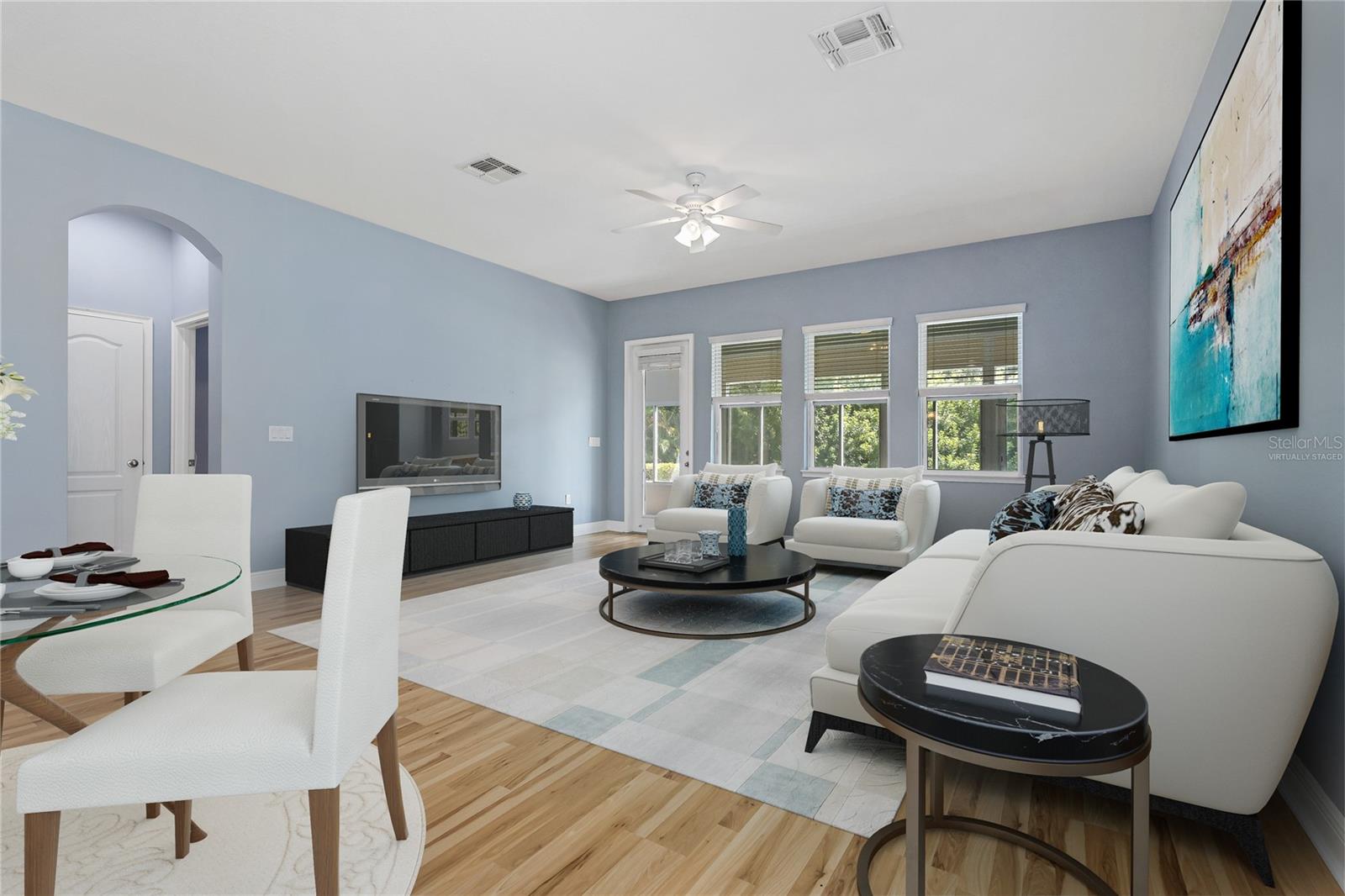 Virtually Staged Living Room