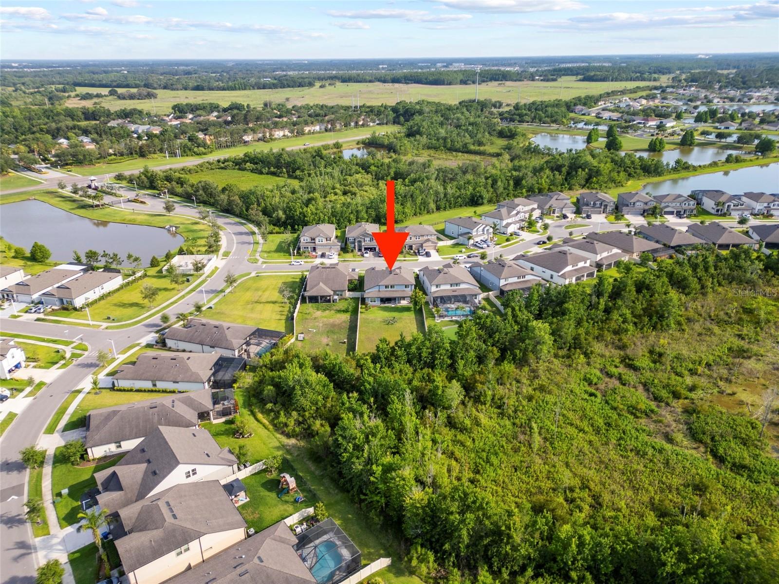 Ariel View showing proximity to exit of community