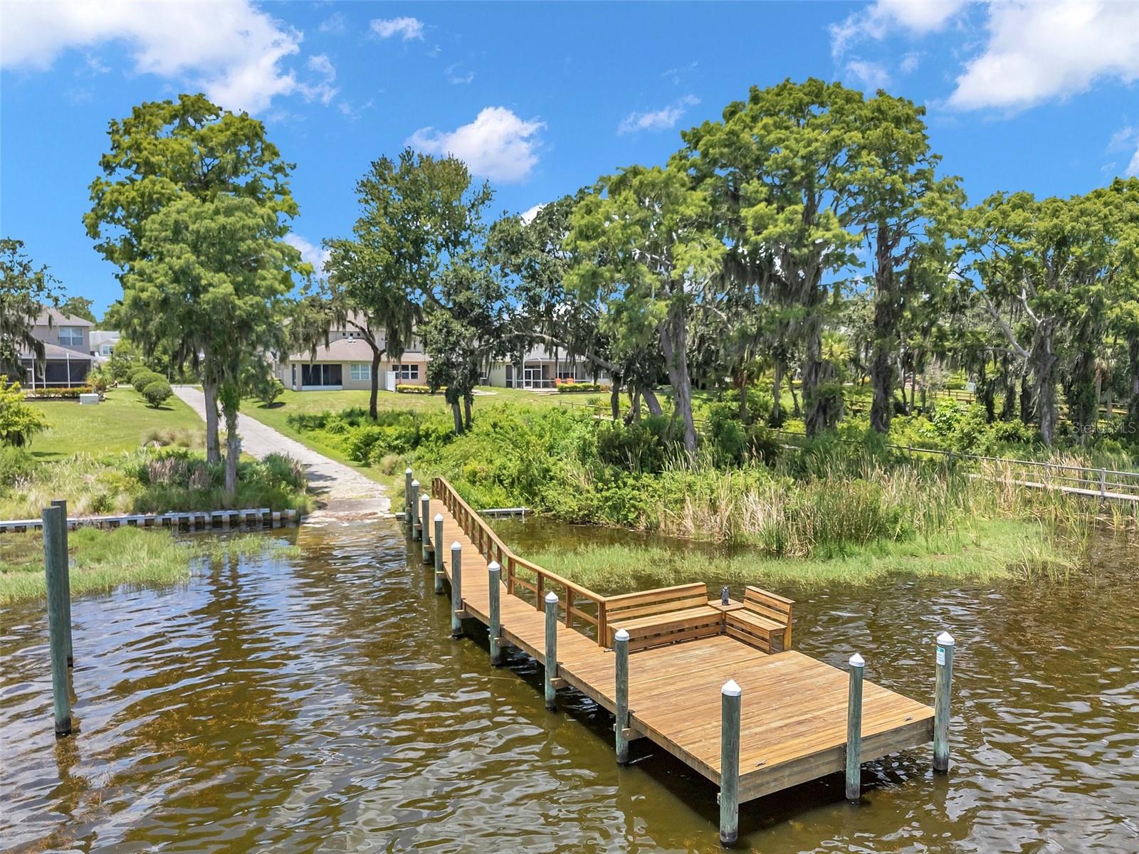 community dock and boat ramp
