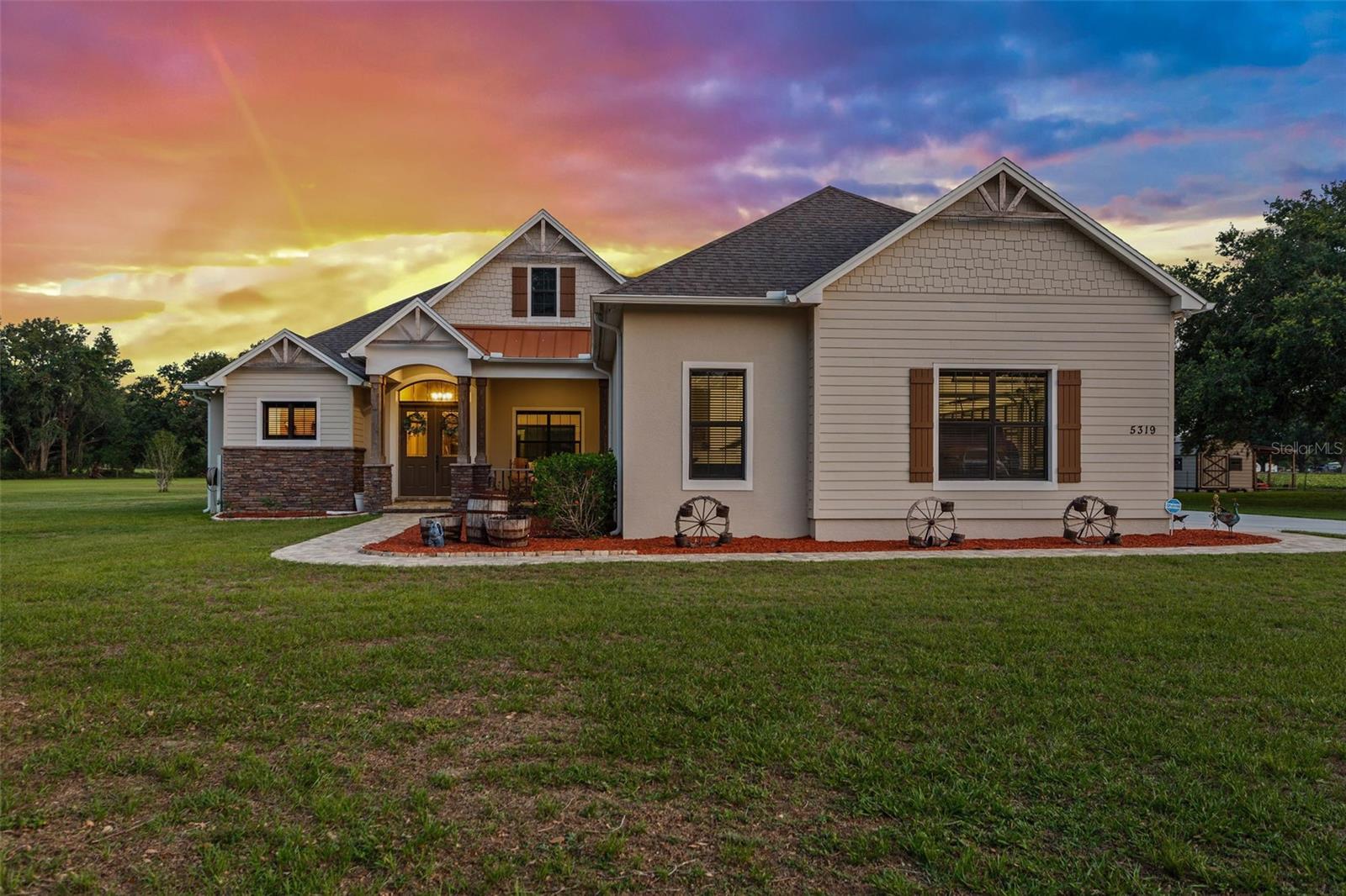 Twilight Front Elevation
