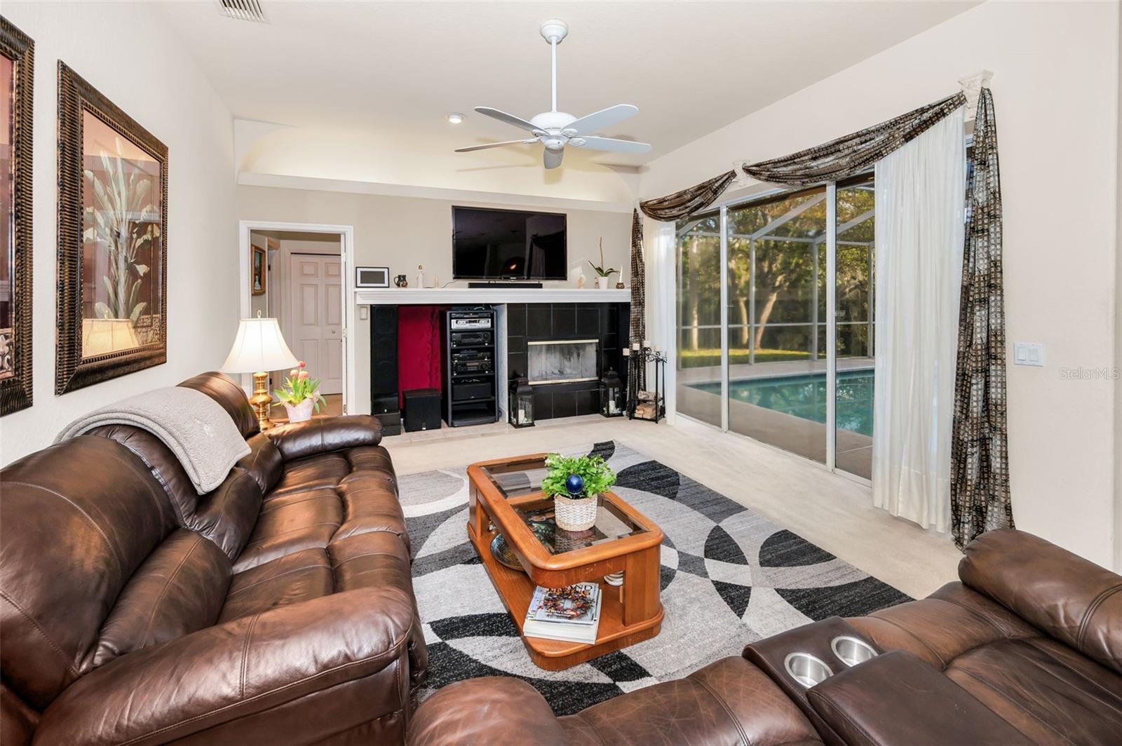 Family Room overlooking Pool