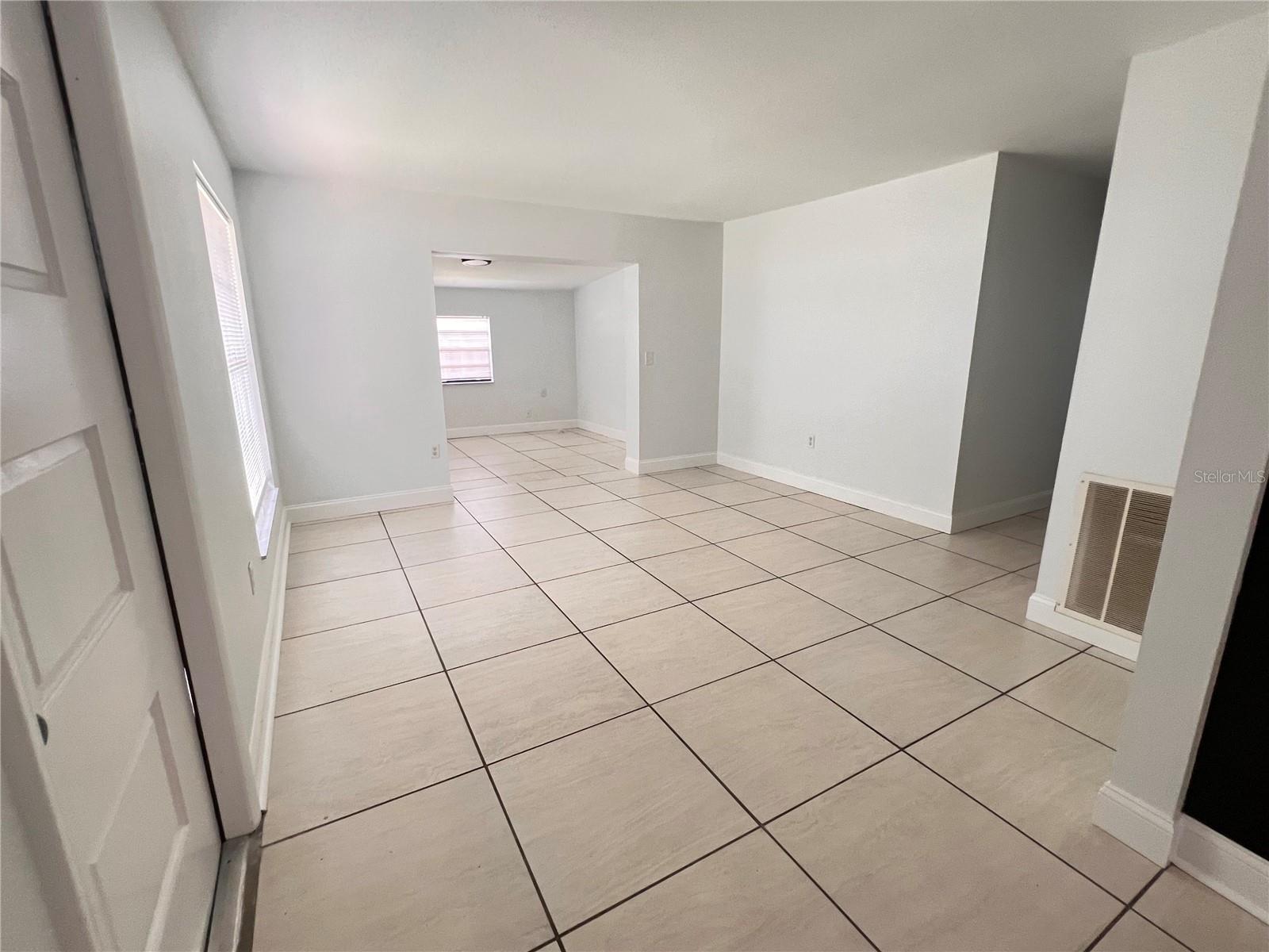 liv. room to interior of home