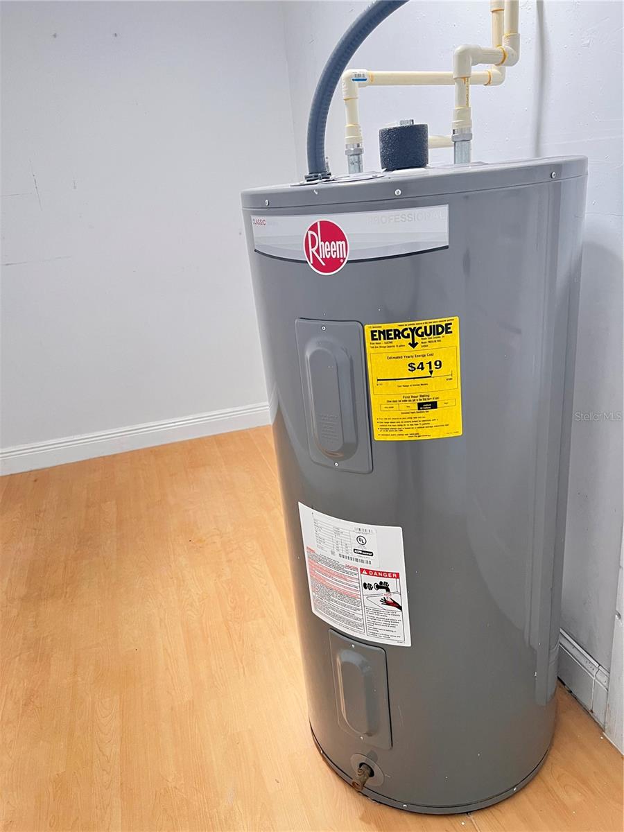 w/h inside laundry room