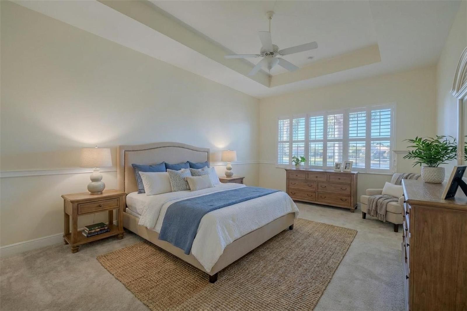 Virtually Staged Primary Bedroom