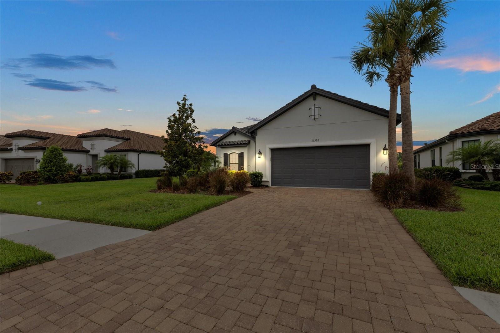 Twilight view of home