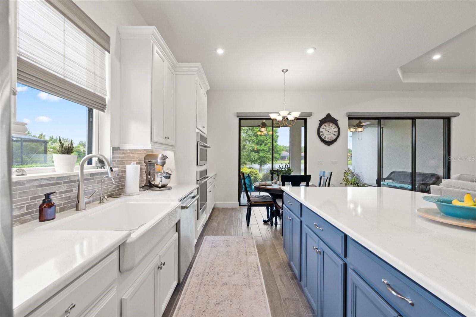 Gourmet kitchen with granite countertops