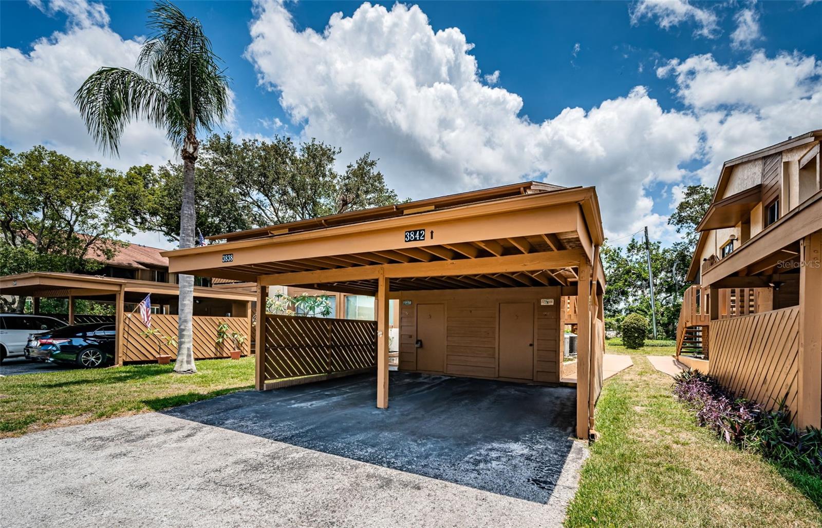 Covered Carport & Storage Closet