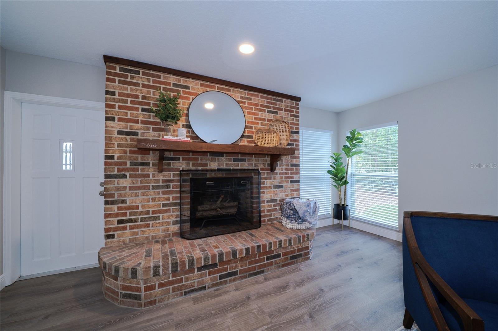 Exterior Access next to Wood Burning Fireplace